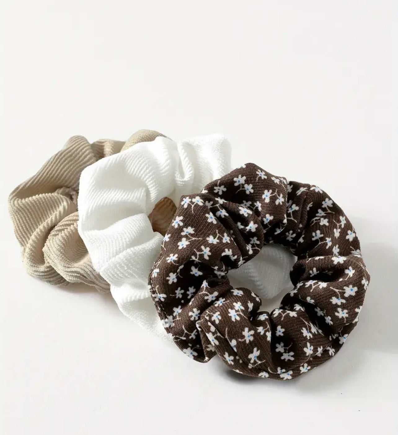 3pcs Floral Mutli Color Scrunchies