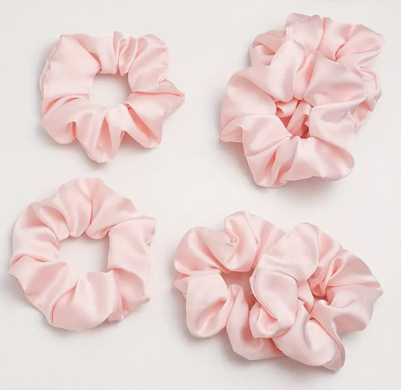 6pcs Light Pink Scrunchies